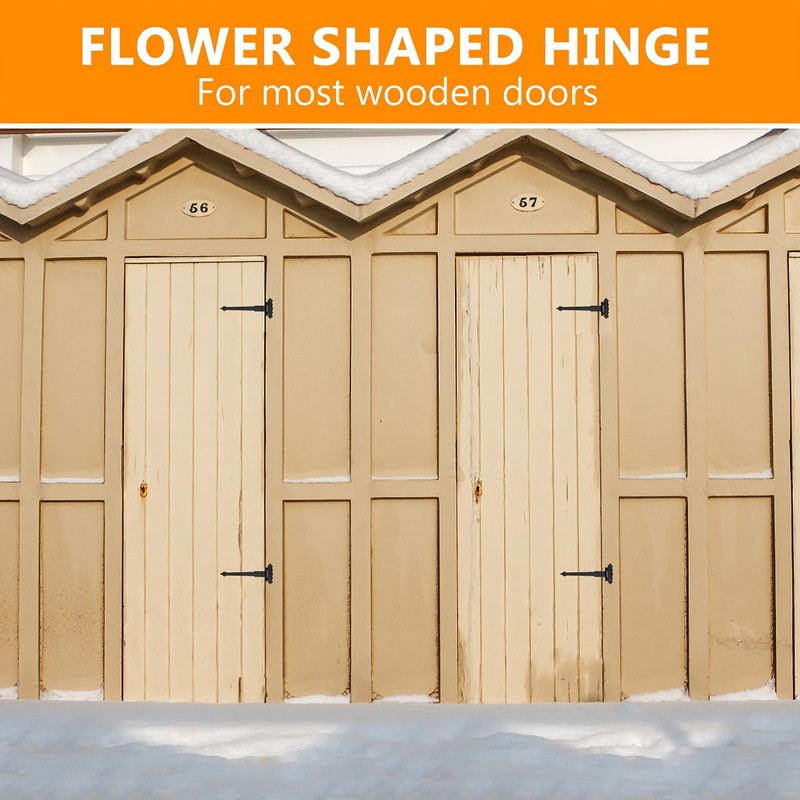 8 PCS T-Strap Hinges, Heavy Duty Gate Hinges, Metal Tee