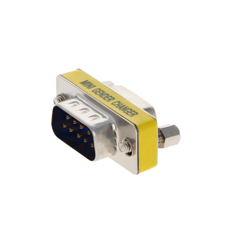 Heyiarbeit 9-pin 2-Row DB9 VGA Gender Changer Male to Female