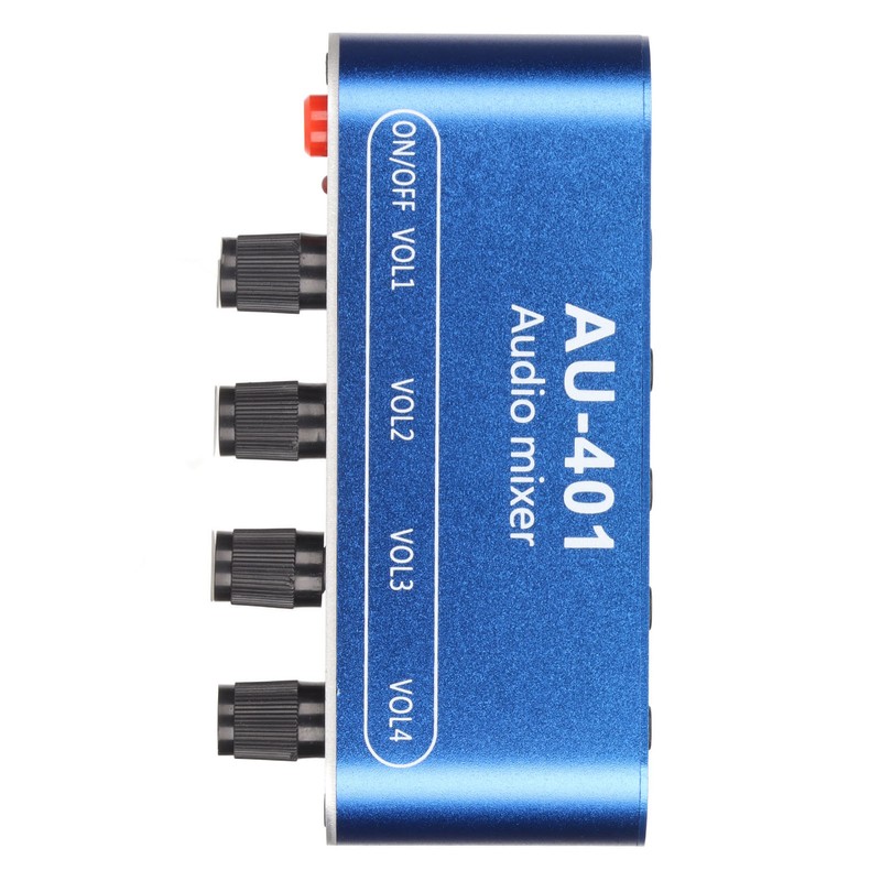 Mini Stereo Mixer 4 in 1 Out Volume Adjustment 3.5mm