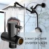 Linkidea Solid Brass G1/2" Shower Arm Head Diverter Valve, Shower
