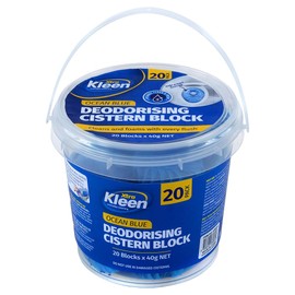 Xtra Kleen Toilet Deodorising Cistern Blocks, Ocean Blue, 40 g (Pack of 20)
