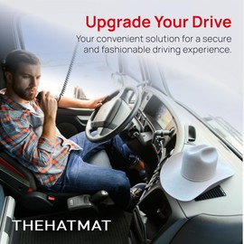 TheHatMat Dashboard Hat Mat Holder - Extra-Large Cowboy Hat Holder for Truck, Anti-Skid Pad for Accessories & Valuables, Premium Protection for Armrest, or Seat, No Adhesives Needed, Don’t Tread On Me