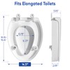 SAMODRA Raised Toilet Seat Riser, White, 3 Inch High Elevated