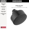 Delta Faucet Modern 3.5-inch Single-Spray Shower Head, Black Round Shower