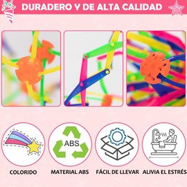 2 PCS Pelotas de Respiración Expandibles, Expande las Pelotas Plegables de 15cm (5.9 pulgadas) a 27cm (10.6 pulgadas), Juguetes Antiestrés y Descompresivos para Niños con Yoga, Ansiedad, TDAH, Autismo