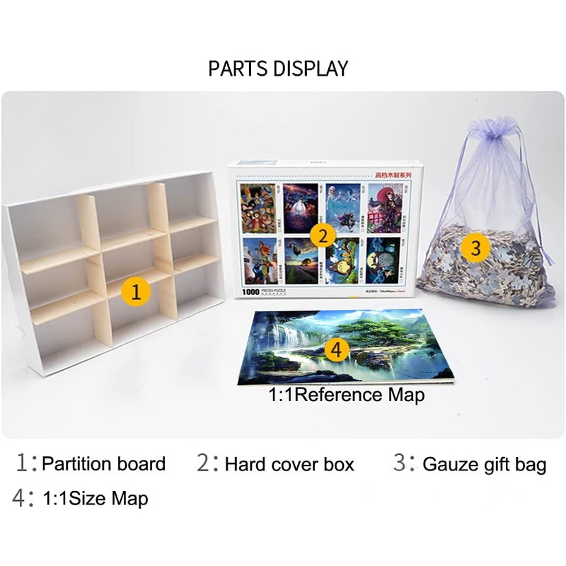 AMCJJ Wooden Puzzle 1000 Pieces for Adults, 29.5 x 19.7