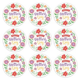 D4DREAM Happy Mothers Day Stickers - 36pcs Mother's Day Party Favor Gifts Tag Labels 1.5" Mother‘s Day Gift Bag Decoration Stickers for Gift Wrap Envelope Seals Cards Decor