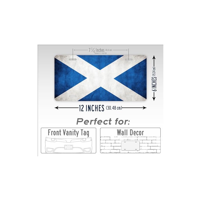 Scotland Flag License Plate Scottish Highlands Auto Tag