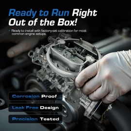 1406 Carburetor for Performer 600 CFM 4 Barrel Carburetor Square Bore AFB-style Air Valve Secondary Compatible with Silverado Corvette Mustang Mercury GMC Pickup Truck carb with Electric Choke