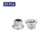sourcing map M10x1.5mm Flange Nylon Insert Lock Nuts, 35Pcs 304