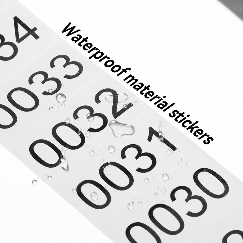 Consecutively Numbered Labels Number Roll Stickers 1-1000 Inventory Self-Adhesive Labels