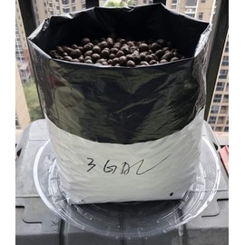 HORTIPOTS - Bolsas de cultivo de 3 galones hechas de película de polietileno blanca negra (50 piezas por paquete)