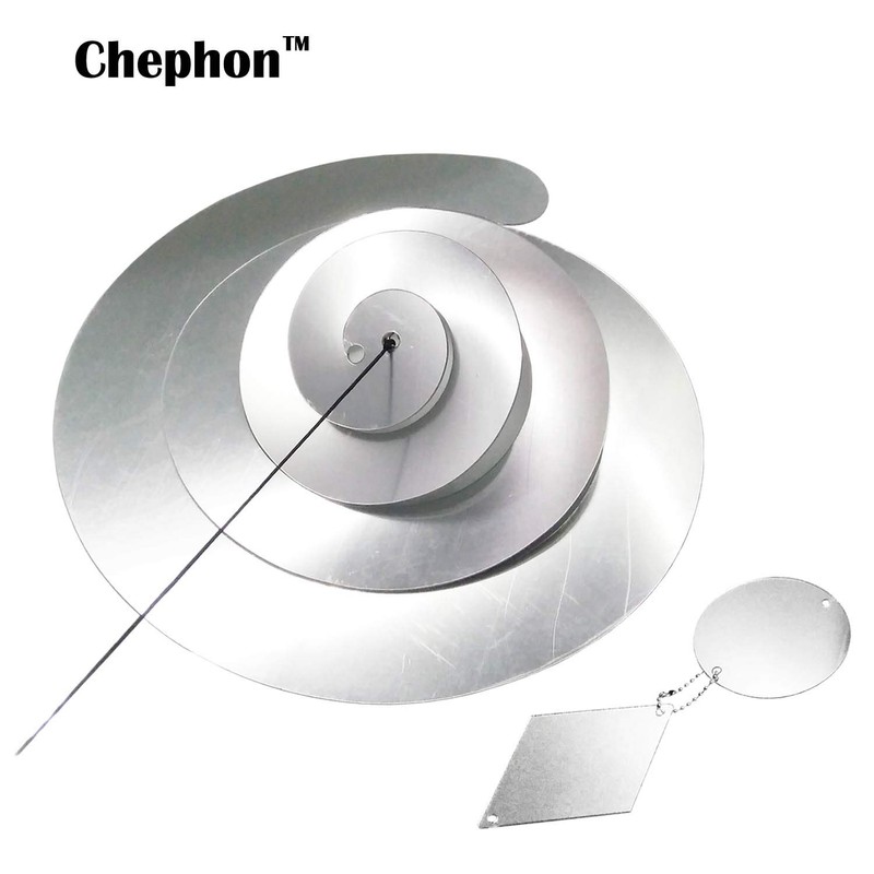 Chephon Bird Repellent Spiral Reflectors with Reflective Scare Discs -