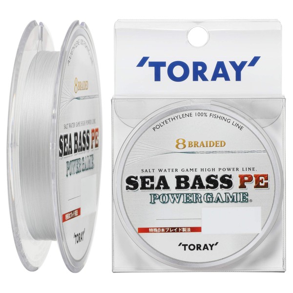 Toray Sea Bass PE Power Game, 164.0 yd (150 m), No. 1.2, 20 lbs, White