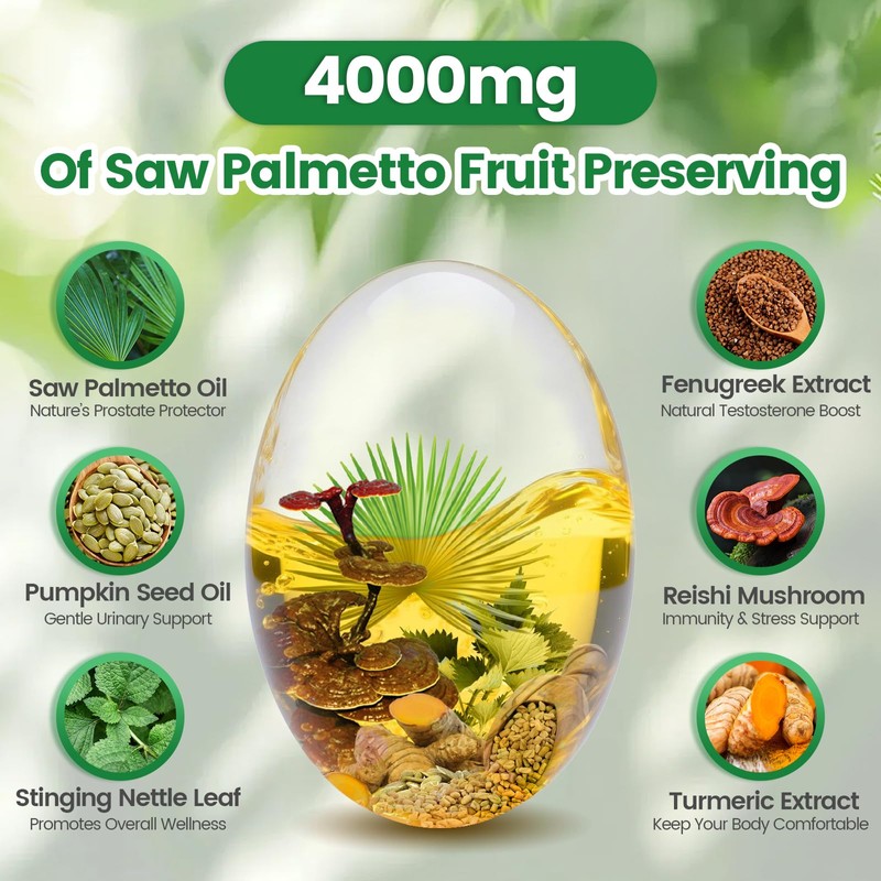 VivoNu Saw Palmetto Extract 8 in 1, Pumpkin Seed Oil