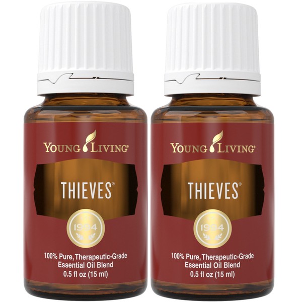 Thieves Essential Oil 15ml by Young Living Essential Oils (2 Pack)