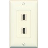 RiteAV Custom HDMI Wall Plate 2 Port - 1 Gang