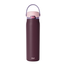 Simple Modern Mesa Sport Water Bottle with Covered Chug Lid | 30oz Cup Holder Friendly Insulated Stainless Steel Bottle for Gym, Sports and Travel | Cherry Wine