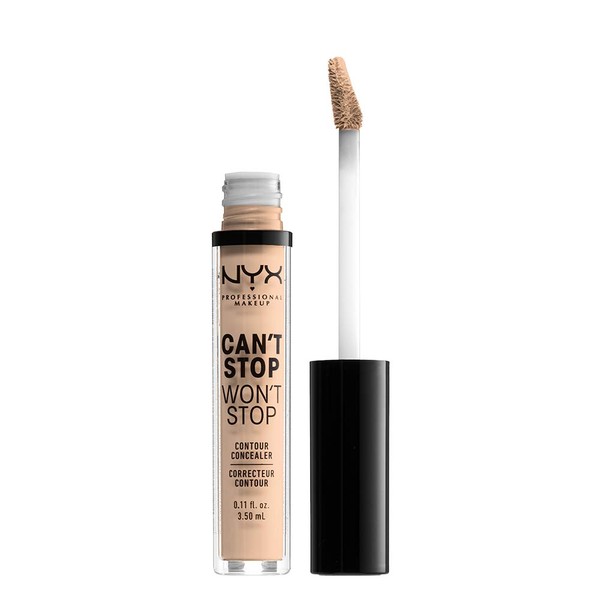 NYX PROFESSIONAL MAKEUP Can't Stop Won't Stop Contour Concealer, 24h Full Coverage Matte Finish - Vanilla