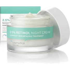 Cosmedica Skincare CREMA DE RETINOL AL 2.5%. Combate el acné y suaviza líneas de expresión. Con Aloe Vera y Extracto de Te verde.