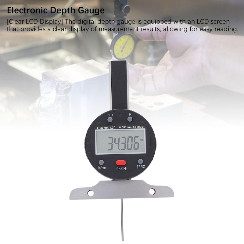 0-30mm Digital Depth Gauge, Wide Measurement Range, Convenient Data Transfer,