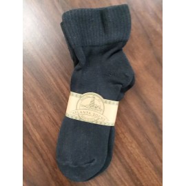 ATLANTA SOCKS UNISEX BLACK NON BINDING QUARTER SOCK 2PACK