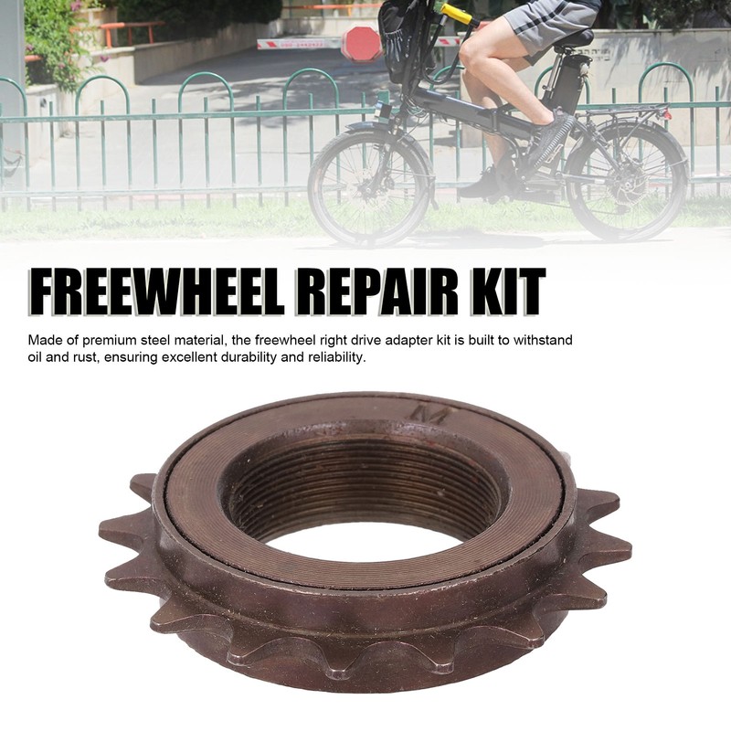 Bike Freewheel Adapter Set Steel 16T Freewheel Right Drive Adapter