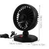 Mikinona USB Car Fan Portable Adjustable Speed Cooling Fan for