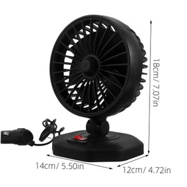 Mikinona USB Car Fan Portable Adjustable Speed Cooling Fan for Vehicles Low Noise Compact Design for Backseat Travel and Office Use Space Saving Airflow
