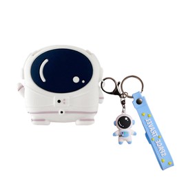 SKPY Silicone Case Compatible with SHOKZ OpenFit 2 with Pendant, Cute Cartoon Astronaut Shockproof Protective Case for Men Women