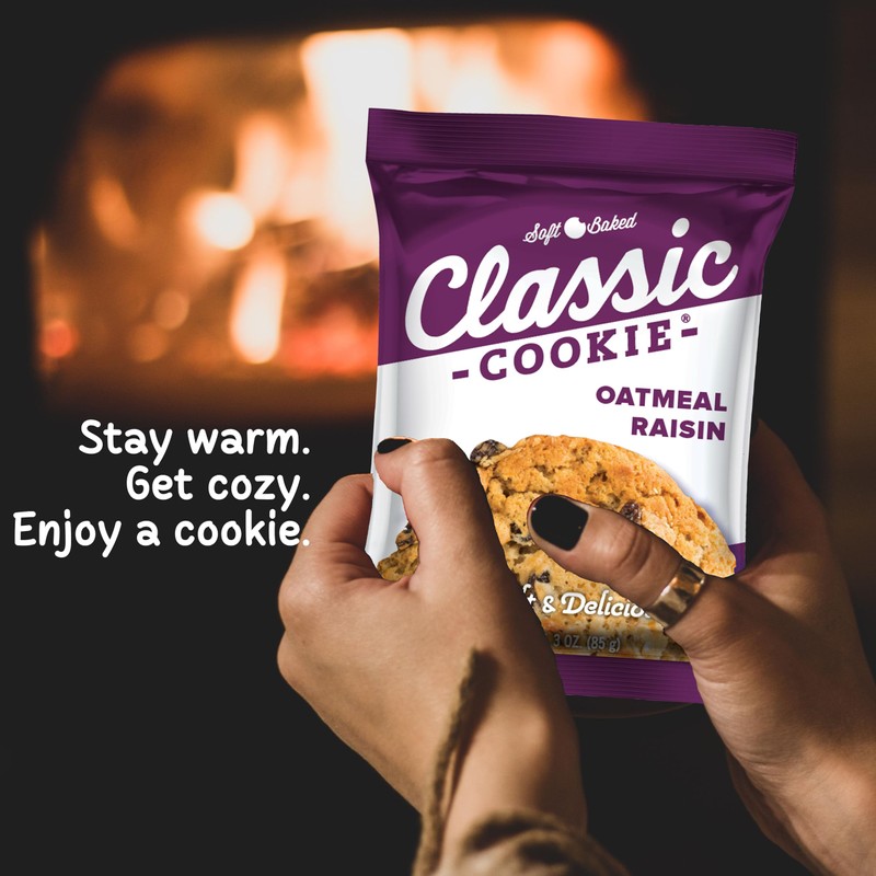 Classic Cookie, Soft Baked Cookie, Oatmeal Raisin 3oz, 8 Count