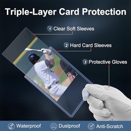 1000 Fundas y Top Loaders para Tarjetas, Top Loaders de 3"X4" para Tarjetas, Protectores Premium de Tarjetas de Béisbol de Plástico Duro para Tarjetas