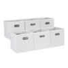 ENOVA HOME Fabric Storage Bins with Metal Handles Collapsible Storage