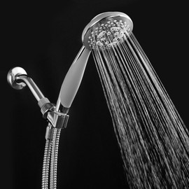 HOTEL SPA - Handheld Shower Head High Pressure - 4.25 Inch Rain Shower Head - 7-setting, Shower Head with Handheld Spray, Ultra-Luxury, Showerspa (Chrome)