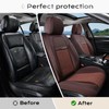 Coverado Leather Seat Cover Front, Universal Covers for Cars, Waterproof