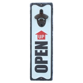 Open Up Bottle Opener Sign Gift Garage Door Shed Bar Hotel Pub Garden Yard