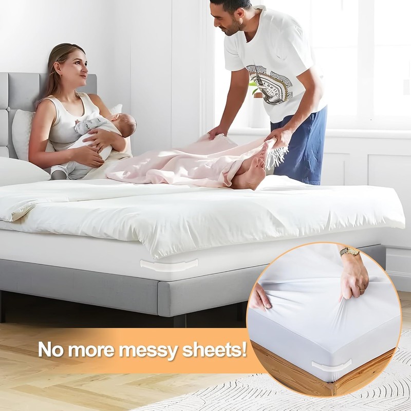 Bed Sheet Holder, Lock Sheet Holders 4PCS, New Bed Sheet