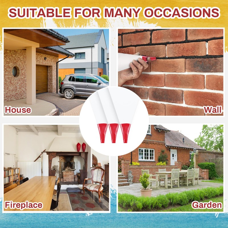 Gueevin 9 Pcs Tile Grout Masonry Mortar Bag with Molded