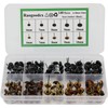 140Pcs Needle Felting Eyes 6-10mm Mini Glass Amber with Black