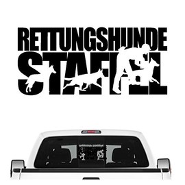 siviwonder Rettungshundestaffel Dog Sport Car Sticker Dog Foil Mantrailing Search Dogs Colour Black Size 45 cm
