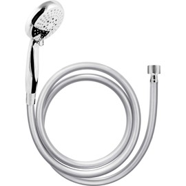 Cornat Comiso TECB3432 Shower Set - Hand Shower 100 mm - 5 Jet Types: Normal, Soft & Massage Jet - Anti-limescale & Water-Saving Insert - 150 cm Shower Hose / Shower Head for Shower and Bath
