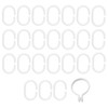 Divono 24pcs C Shaped Shower Curtain Hooks,Shower Curtain Rings,Curtain Clips,Durable
