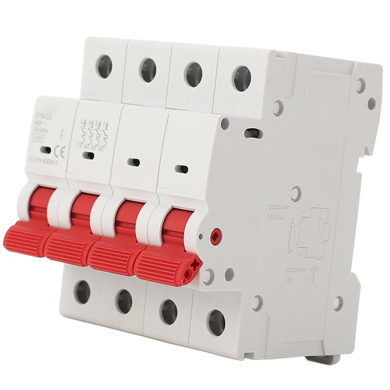 Miniature Circuit Breaker 4P 400V Overload Protection Isolator Switch for