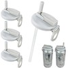 DIPESI 4 Pack Soda Can Lids with Straws,Inspired by Energy