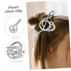 SAFIGLE Pearl Music Note Hair Clip for Women Elegant Metal