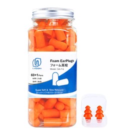 60 Pairs Soft Foam Ear Plugs Noise Proof Ear Plugs No Cord for Studying/Peaceful Sleeping/Traveling, Orange Lysian