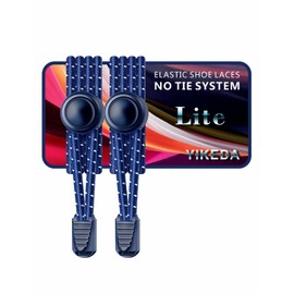 YIKEDA No Tie Elastic Laces 120CM Elastic Shoe Laces No Tie Elastic Shoelace Lock System Suitable for Kids Adults Elderly Disabled (Navy Blue)
