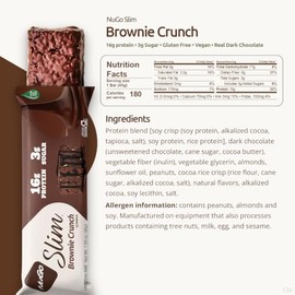 NuGO Slim Brownie Crunch, 1.59-Ounce (Pack of 12)