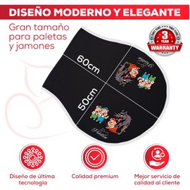 PECELLÍN Copre prosciutto, 100% cotone, protezione prosciutto, 60 x 50 cm, panno copritavolo traspirante, accessori per prosciutto, copertura per gambe e pallet, grandi dimensioni