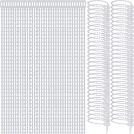 Pasow Beaded Cable Tie Wrap Releasable Reusable Zip Ties Adjustable Self Locking Nylon Cable Zip Ties - 100 Pack (10 Inch/267mm)
